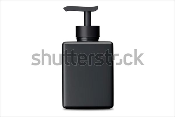 Blank Black Cosmetic Vector Bottle Mockup Blank Black Cosmetic Vector Bottle Mockup
