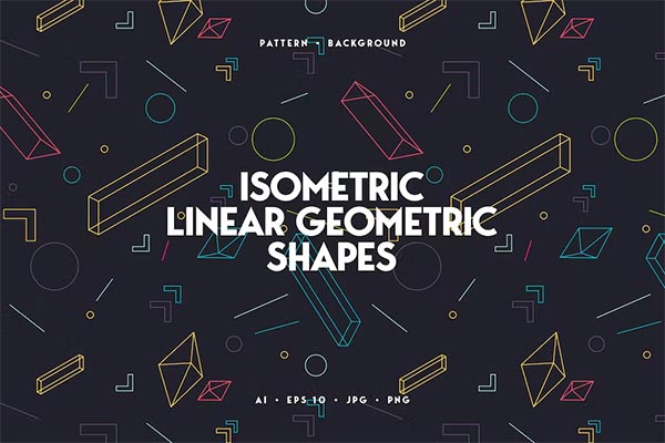 Linear Isometric Geometric Shapes Background