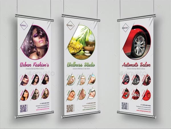 Roll Up Banner Mockup Template Design