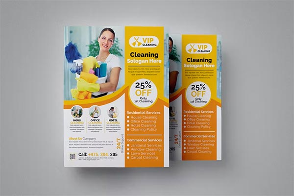 Cleaning Services Flyer Graphic Templates
