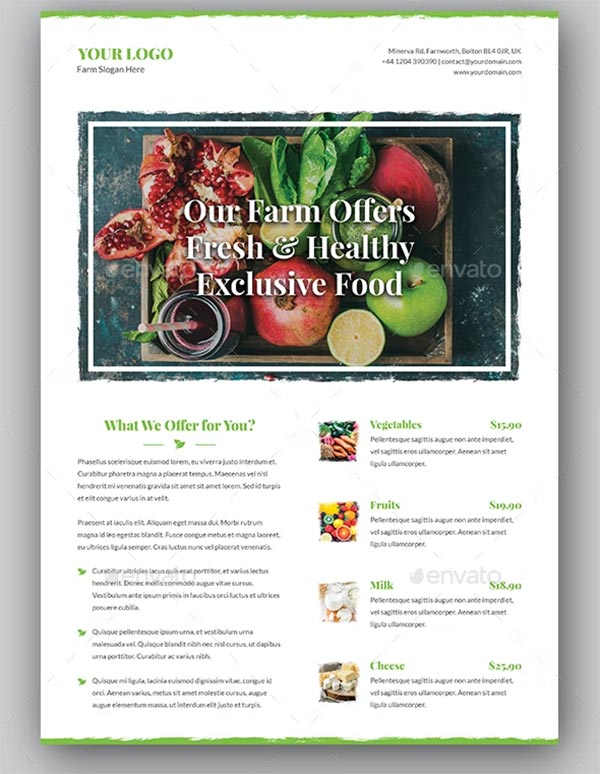 Organic Food Flyer Design