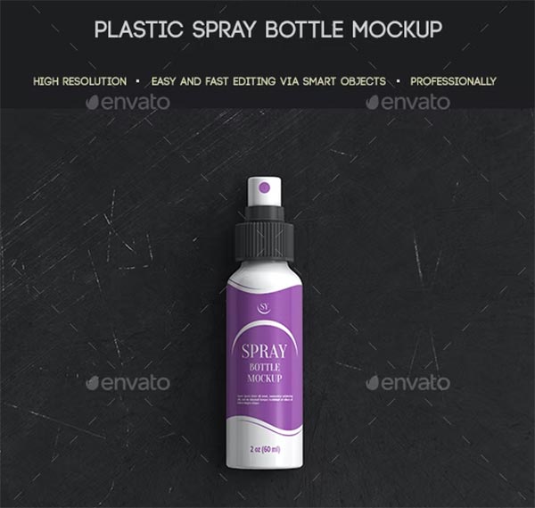 Plastic Spray Bottle Mockups