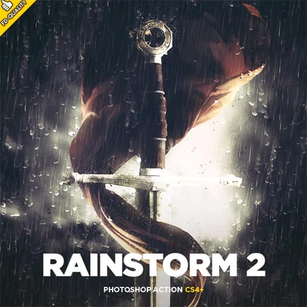 Rainstorm ABR, Photoshop Action