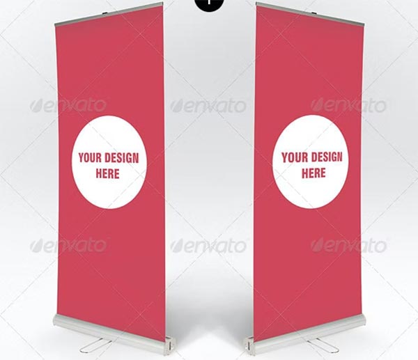 Roll Up Banner Mockup Template
