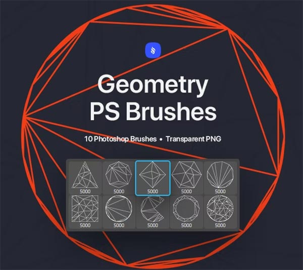 Geometry Photoshop Brushes Set
