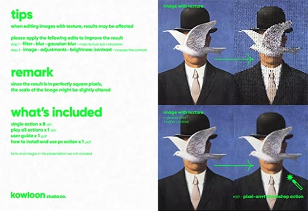 Pixel Arrrt Photoshop Action