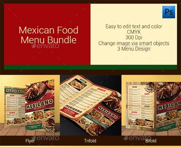 Mexican Food Menu Bundle Mexican Food Menu Bundle