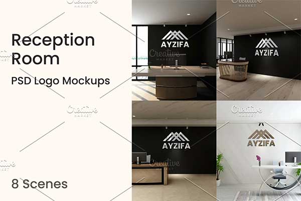 Office Logo Mockup in Reception