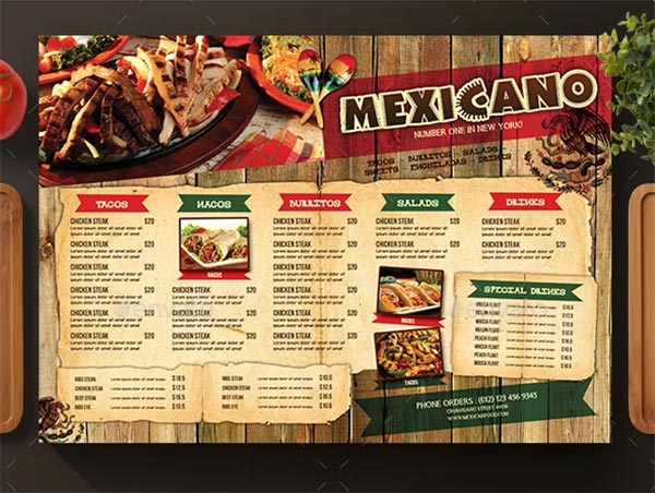 Mexican Menu Board Template Mexican Menu Board Template