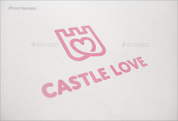 Castle Love Logo Template