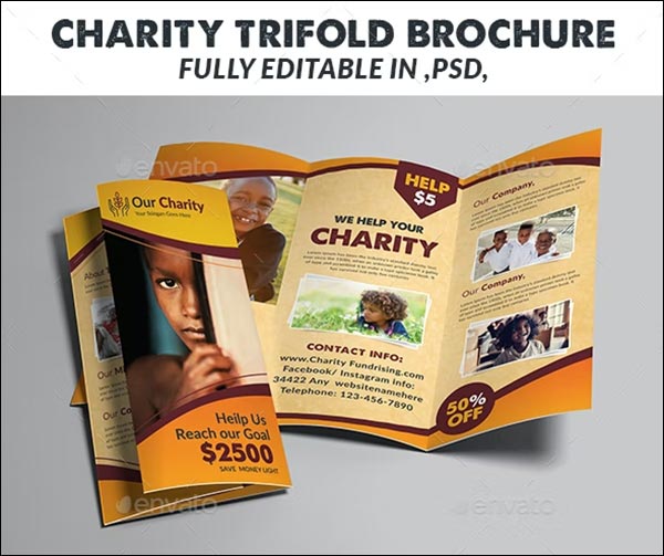 Charity Fundraisers Trifold Brochure