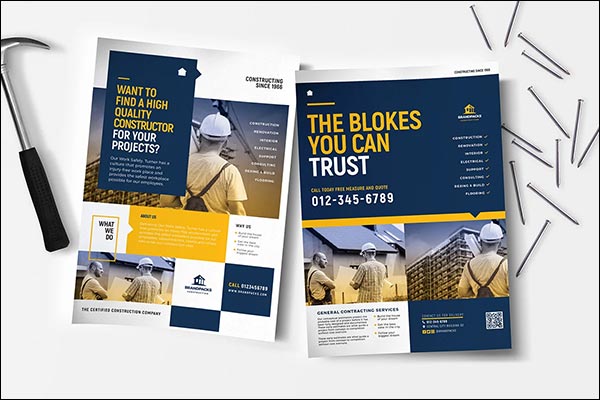 Construction Poster and Flyer Templates
