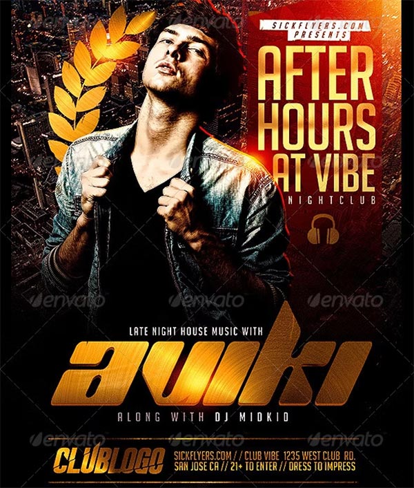 Late Night PSD Flyer Template