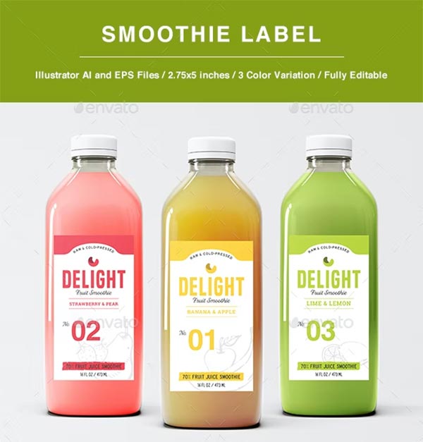 Smoothie Label Template