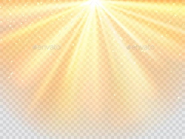 Sun Light Ray Transparent Background Beams