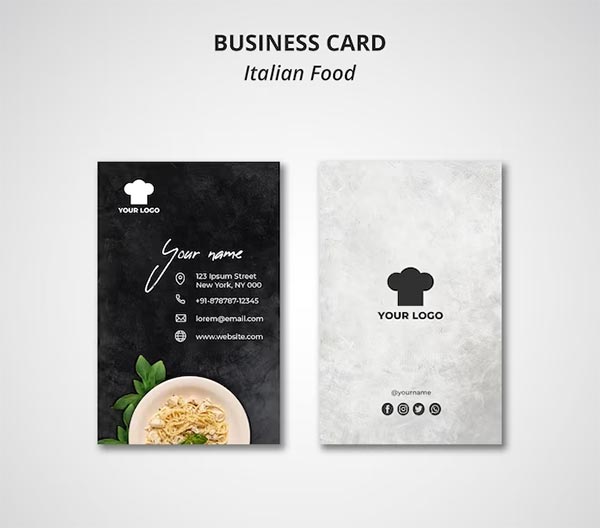 Free PSD Chef Restaurant Business Card