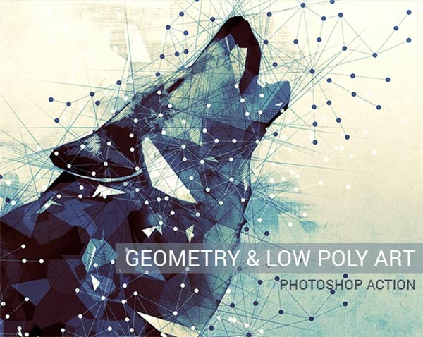 Geometry and Low Poly Art Photoshop Action