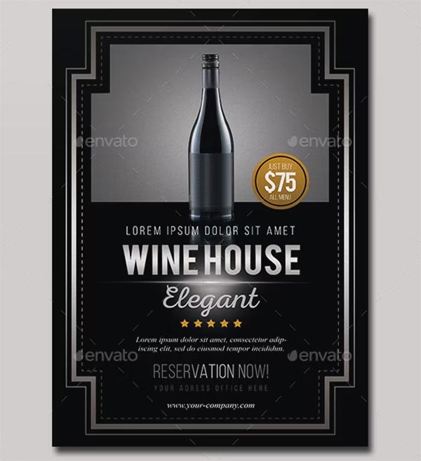 Wine Vintage Flyer Template
