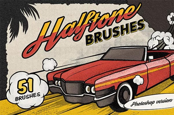 Vintage Comic Book Halftone Brushes