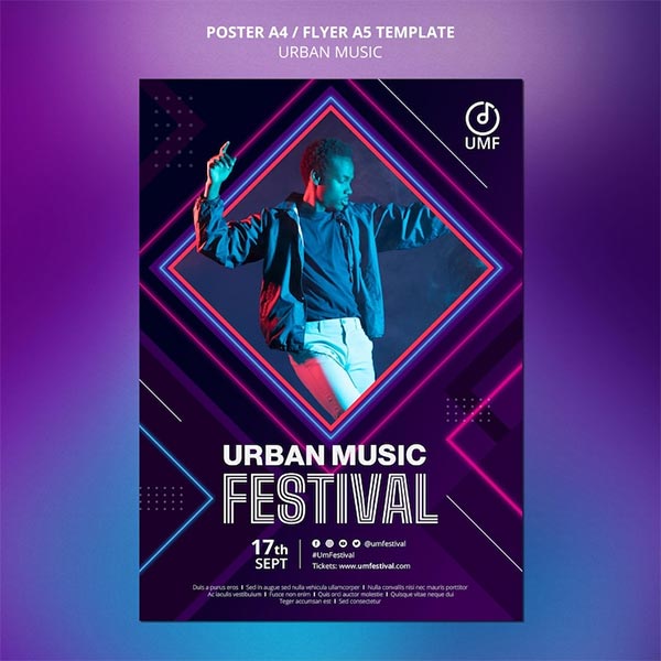 Free Late Night Urban Music Flyer 