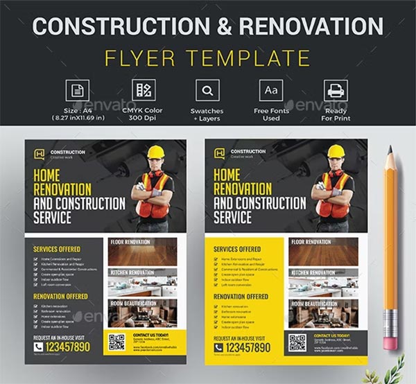 Construction Engineering Flyer Template