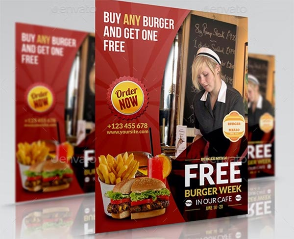 Free Burger Restaurant Flyer Template