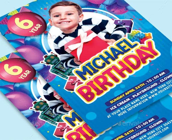 Kids Birthday Flyer Design