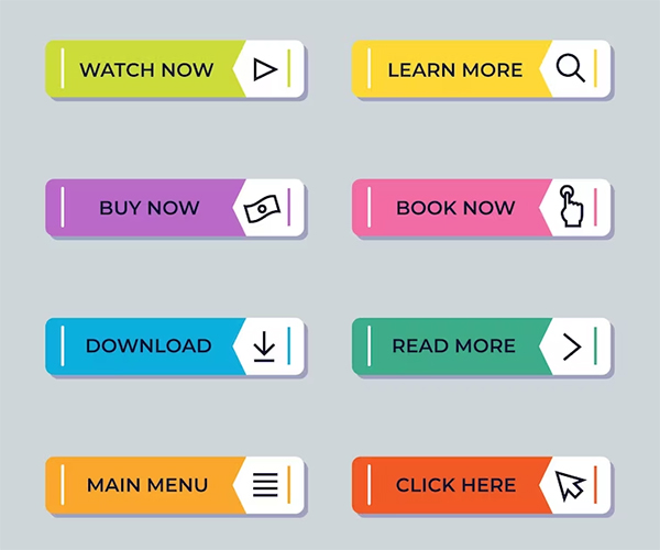 Flat Call Action Free PSD Button Template