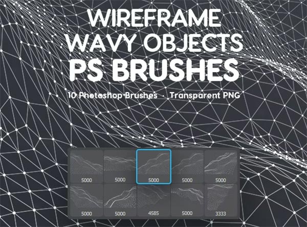 Waves with Connecting Dots and Lines PSD Brushes