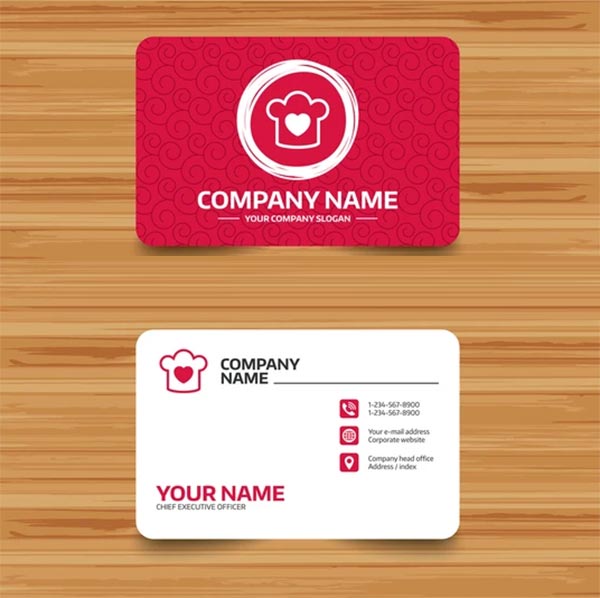 Chef Business card Vector Template