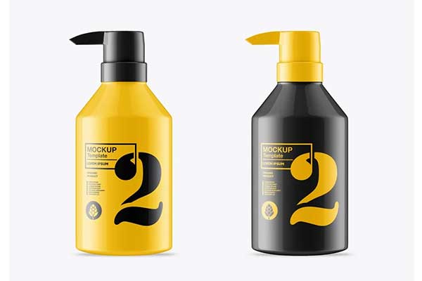 Plastic PSD Glossy Soap Bottle Mockup