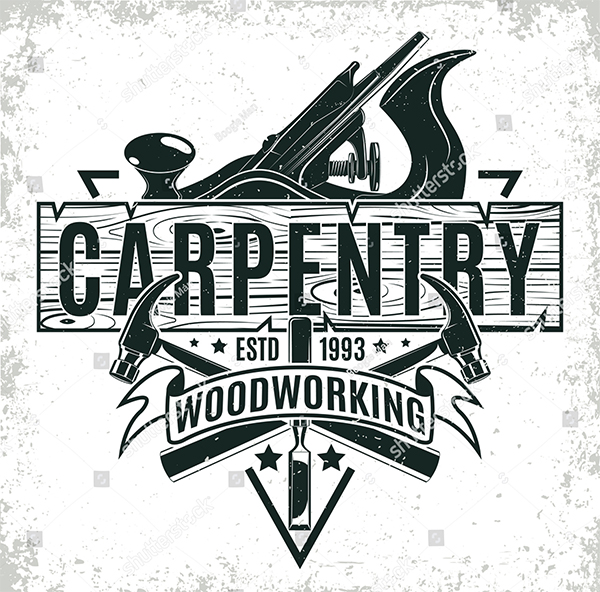 Vintage Woodworking Logo Template