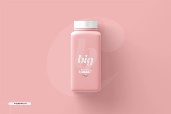 Free PSD Square Plastic Bottle Mockup Free PSD Square Plastic Bottle Mockup