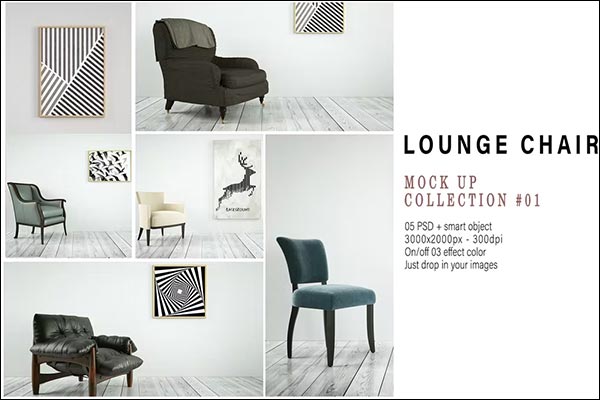 Lounge Chair PSD Mockup