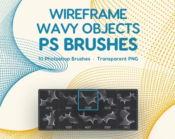 Twisted Particles Photoshop Brushes