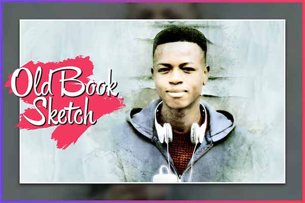 Old Book Sketch Photoshop Action