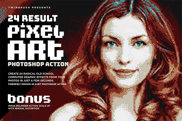 Pixel Art Photoshop Actions