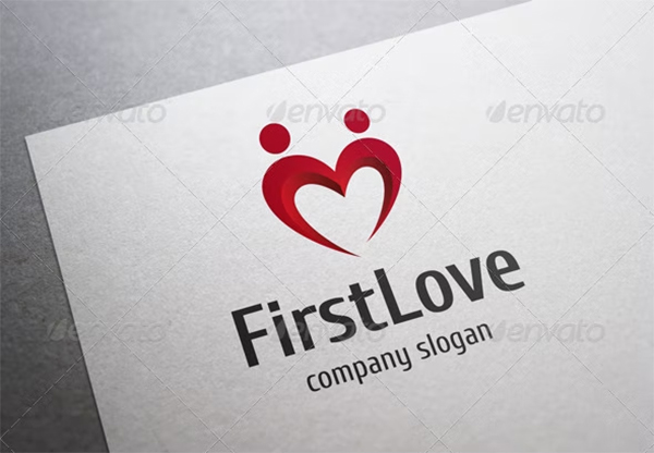 First Love Logo Template