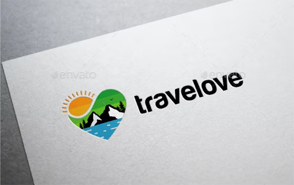 Travel Love Logo Template