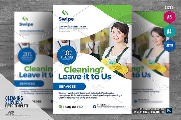 Cleaning Company Services Flyer Template