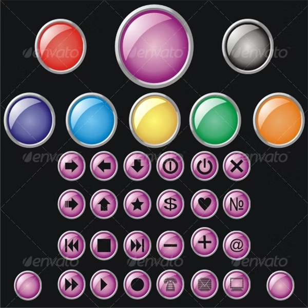 Web Color Buttons Template