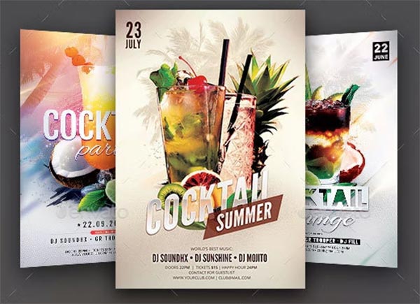 Cocktail Flyer Bundle Template