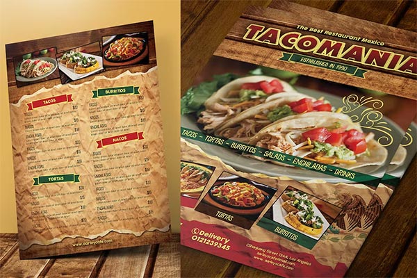 Mexican Menu Print Flyer Templates Mexican Menu Print Flyer Templates