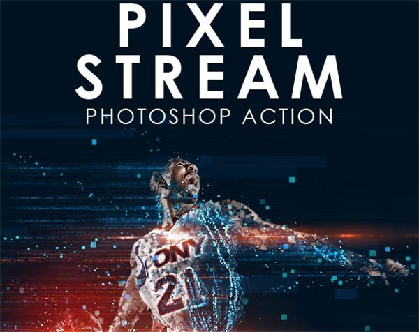 Pixel Stream Photoshop Action