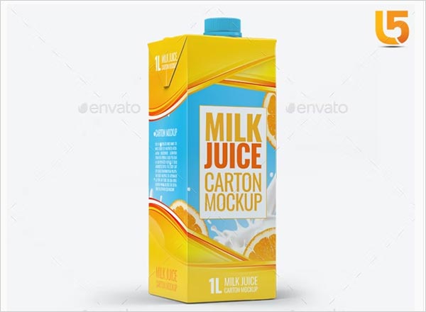 Milk or Juice Carton Mockups