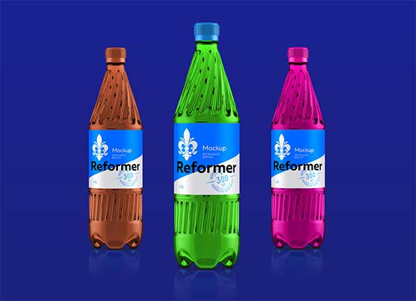 Free Plastic Pet Bottle Mockup PSD
