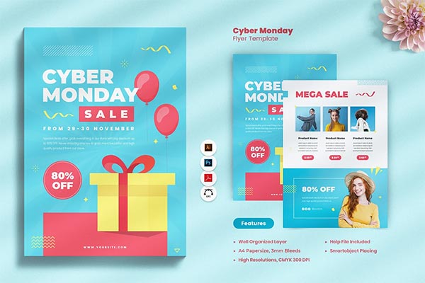 Cyber Monday Sale Customize Flyer