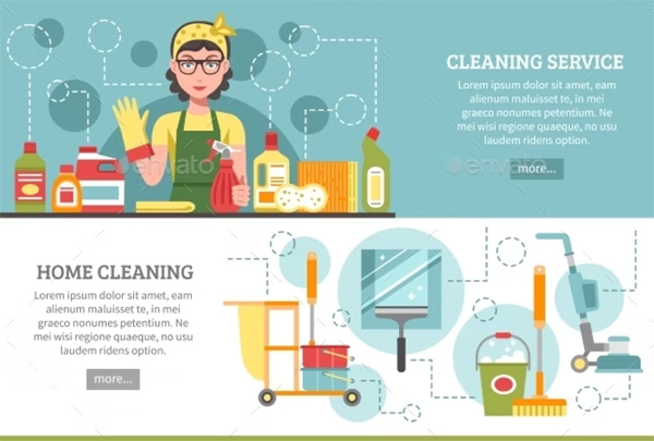 Cleaning Service Banner Set
