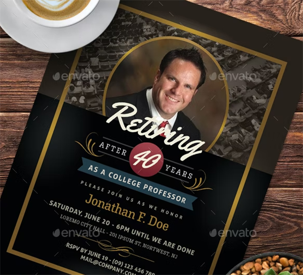 Retirement Invitation and Flyer Templates