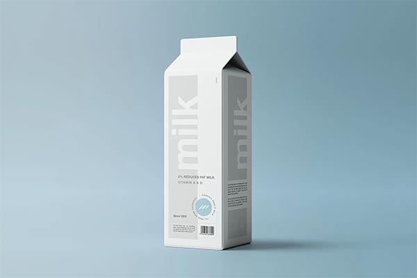 Drink Milk Carton Mockup Template